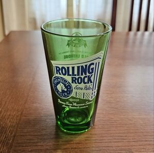 Rolling Rock Beer Pint Glass Green